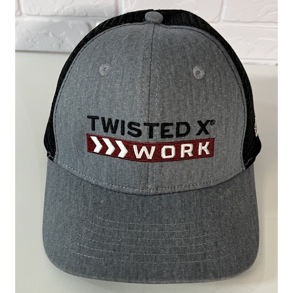Twisted X Grey & Black Graphic Work‎ Trucker Cap